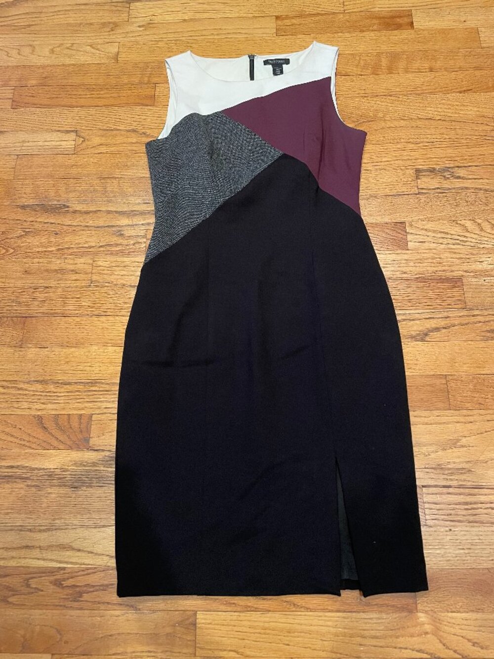 White House Black Market WHBM Colorblock Sleeveless Sheath Dress Size 8